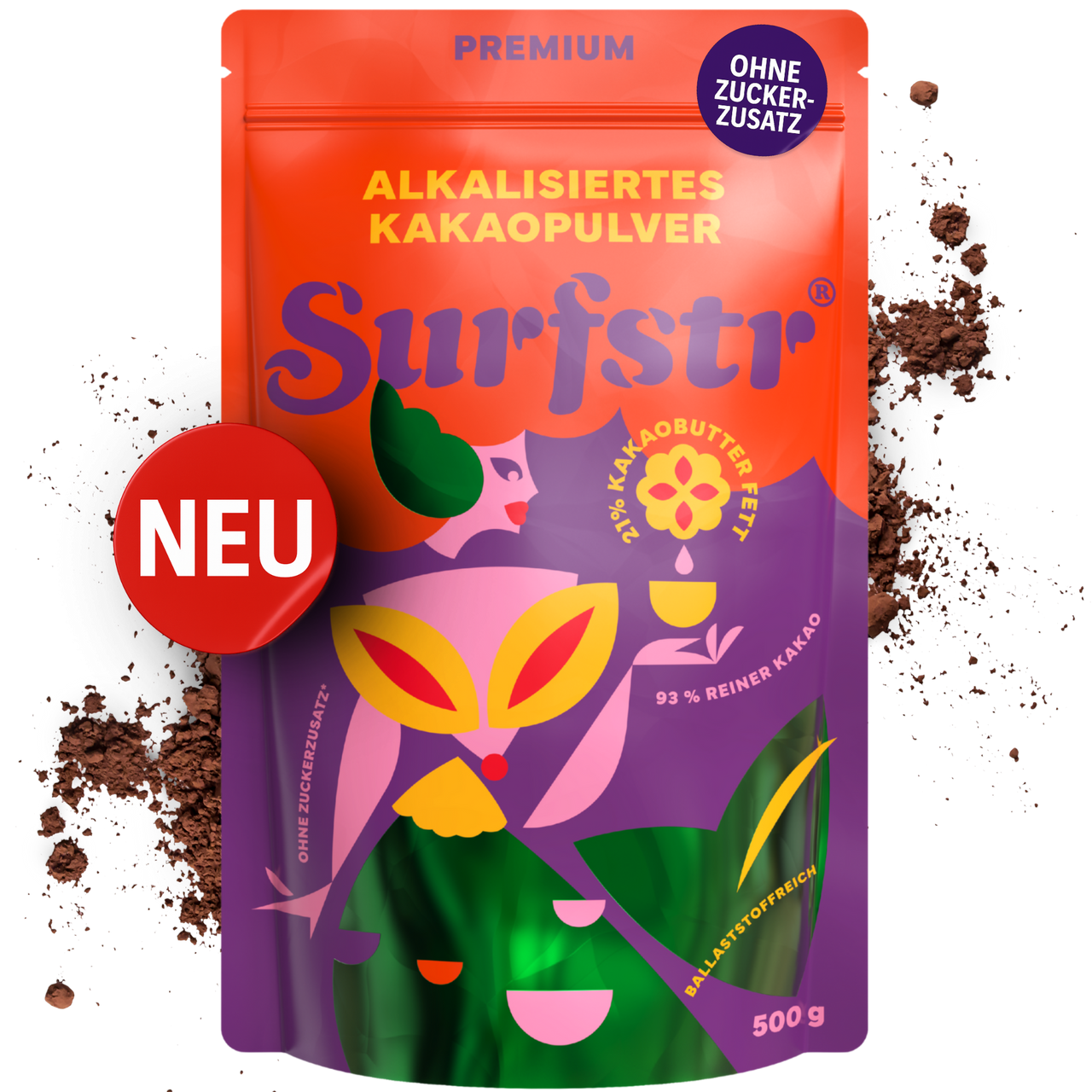 Alkalisiertes Premium-Kakaopulver (21% Kakaobutter) – Zum Backen & Trinken
