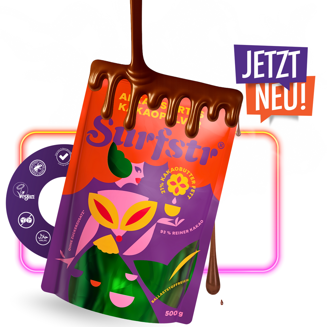 Alkalisiertes Kakaopulver 20-22% | Bio, Vegan, Ohne Zucker