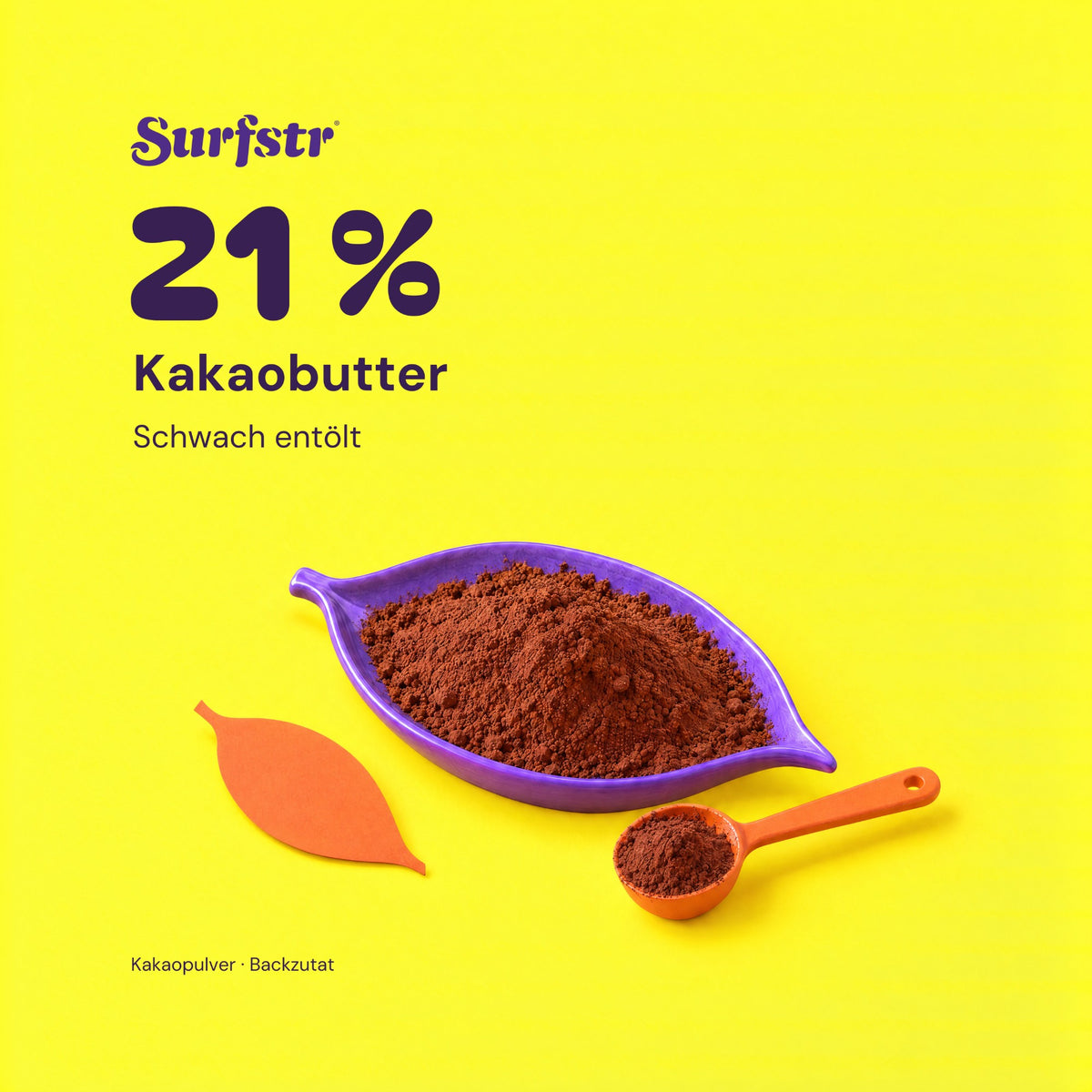21 % Kakaobutter, schwach entölt – Surfstr Kakaopulver