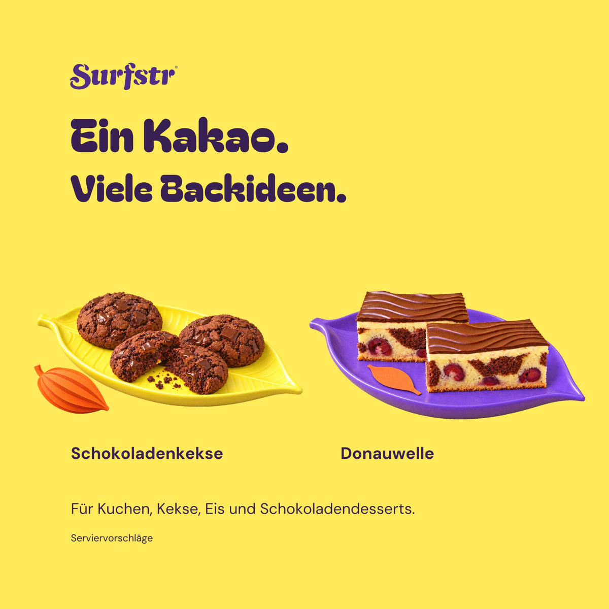 Ein Kakao, viele Backideen: Cookies und Donauwelle mit Surfstr
